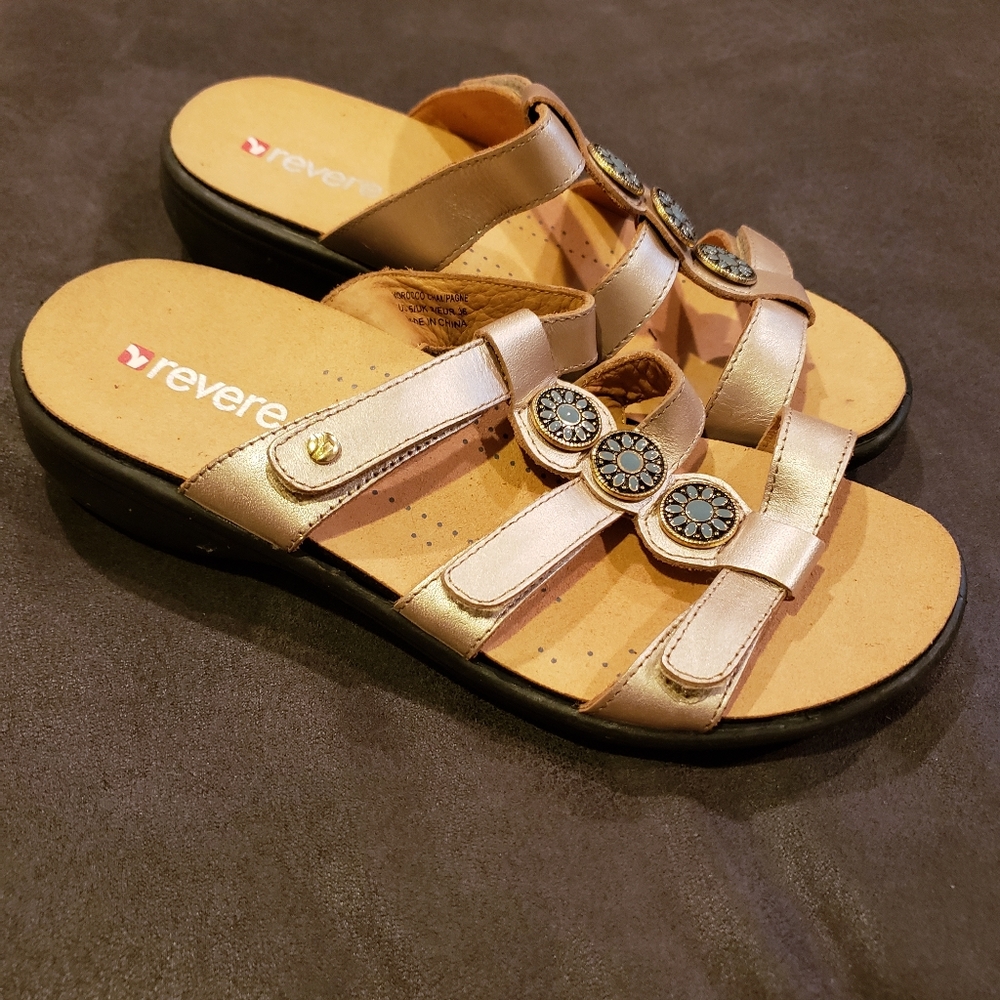 Revere Comfort Shoes Womens Morocco Champagne 5 M - Picture 4 of 9